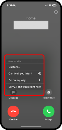 Se muestran una serie de opciones de mensajes, 